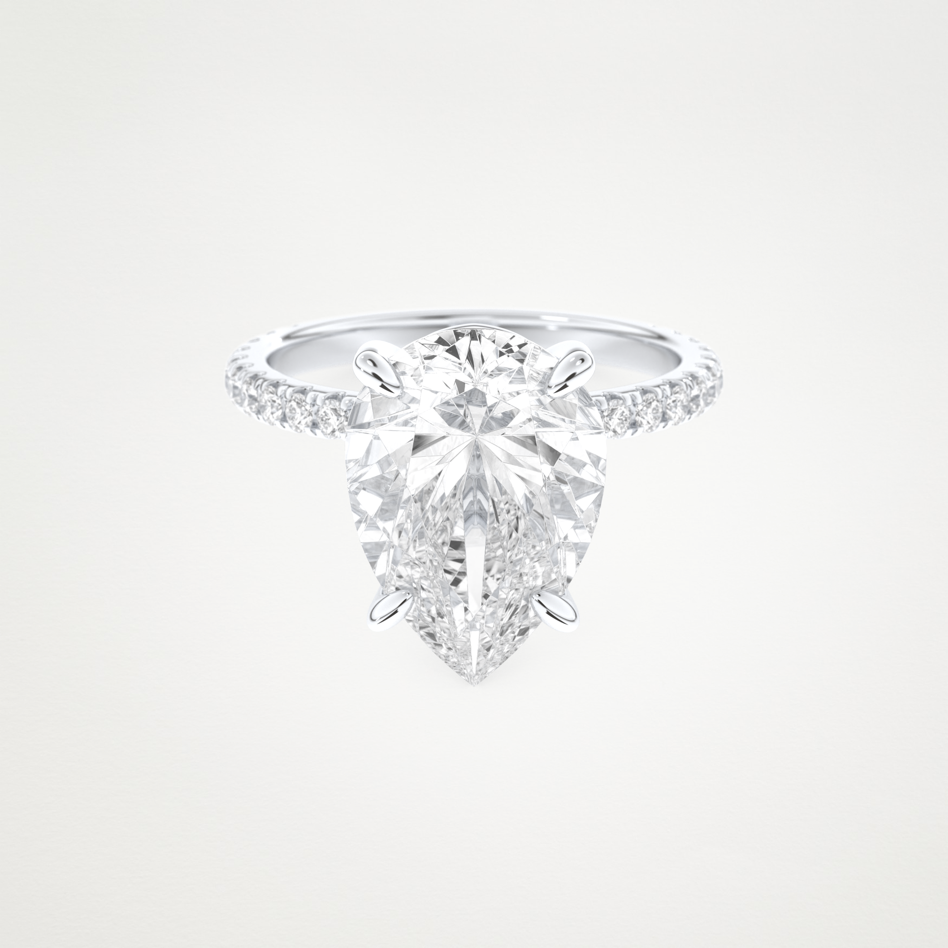 5 CT Moissanite Pear Engagement Ring – Inspired by Adele 1