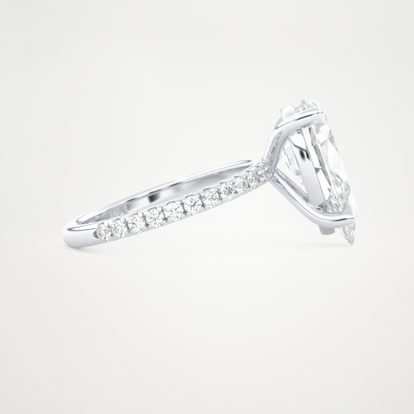 5 CT Moissanite Pear Engagement Ring – Inspired by Adele 3