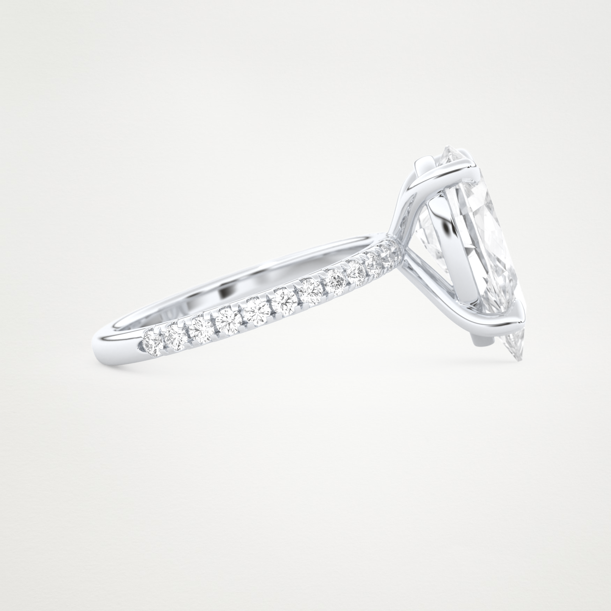 5 CT Moissanite Pear Engagement Ring – Inspired by Adele 3