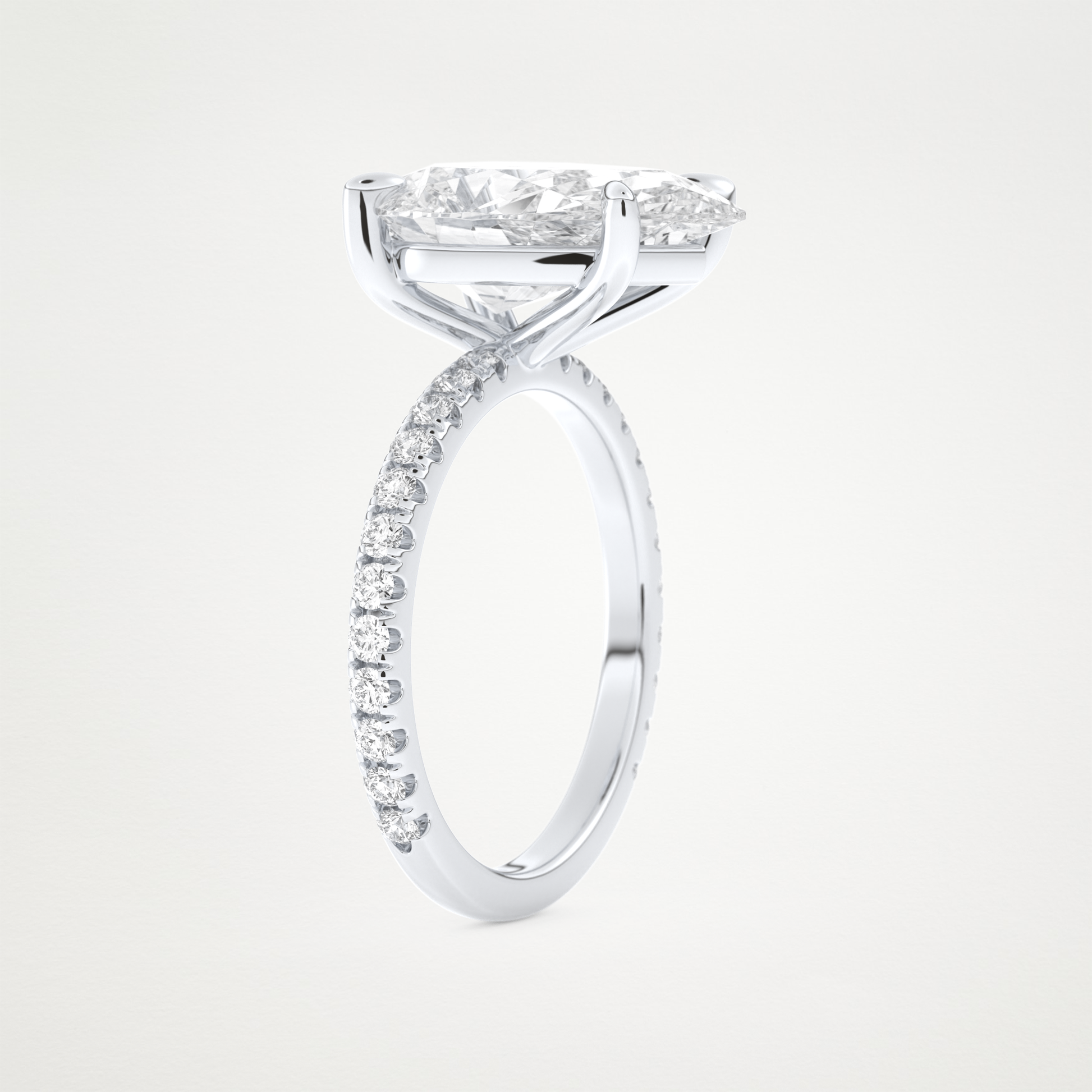 5 CT Moissanite Pear Engagement Ring – Inspired by Adele 5