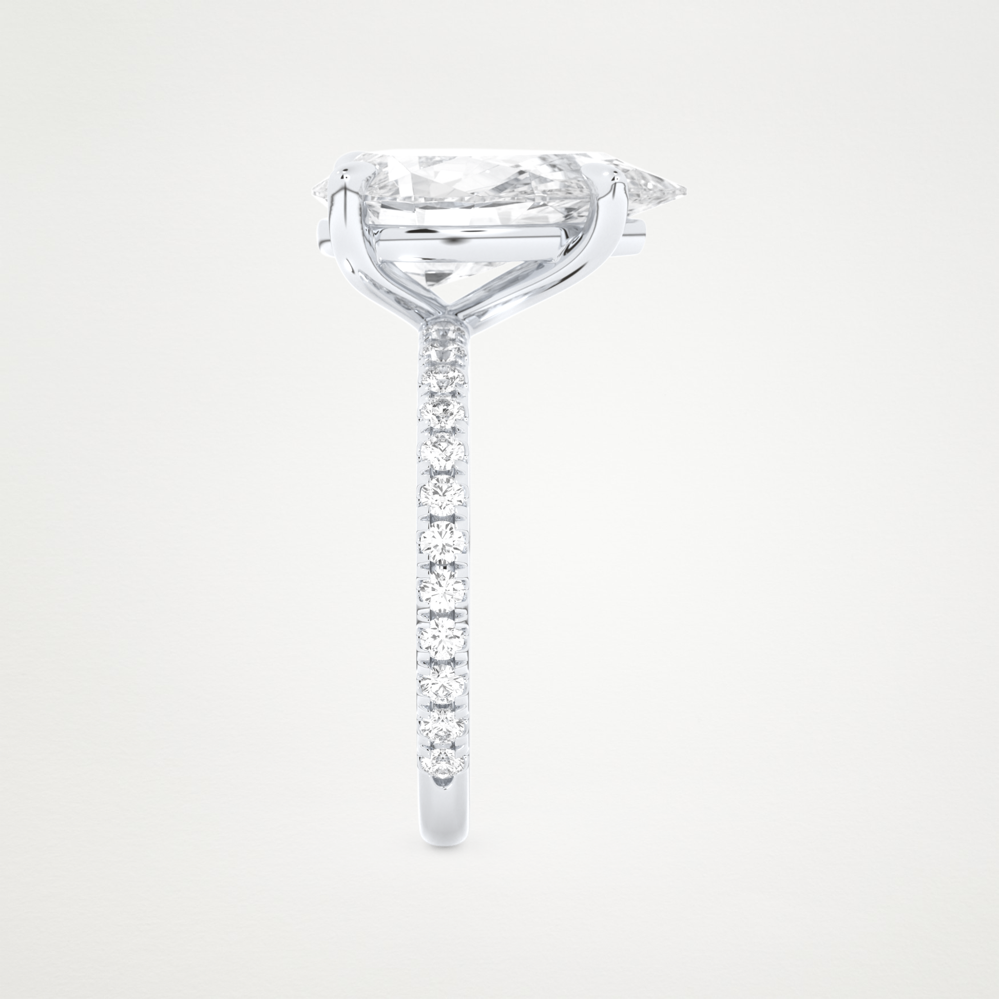 5 CT Moissanite Pear Engagement Ring – Inspired by Adele 2