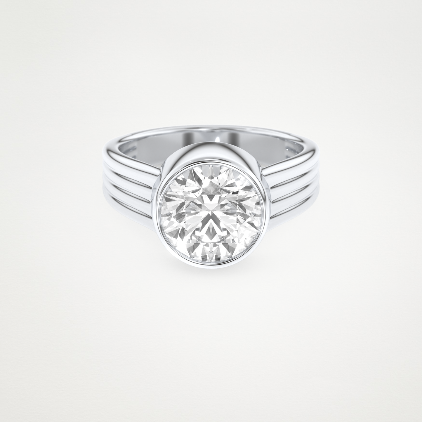 2.50 CT Moissanite Round Engagement Ring – Inspired by Emma Roberts 1