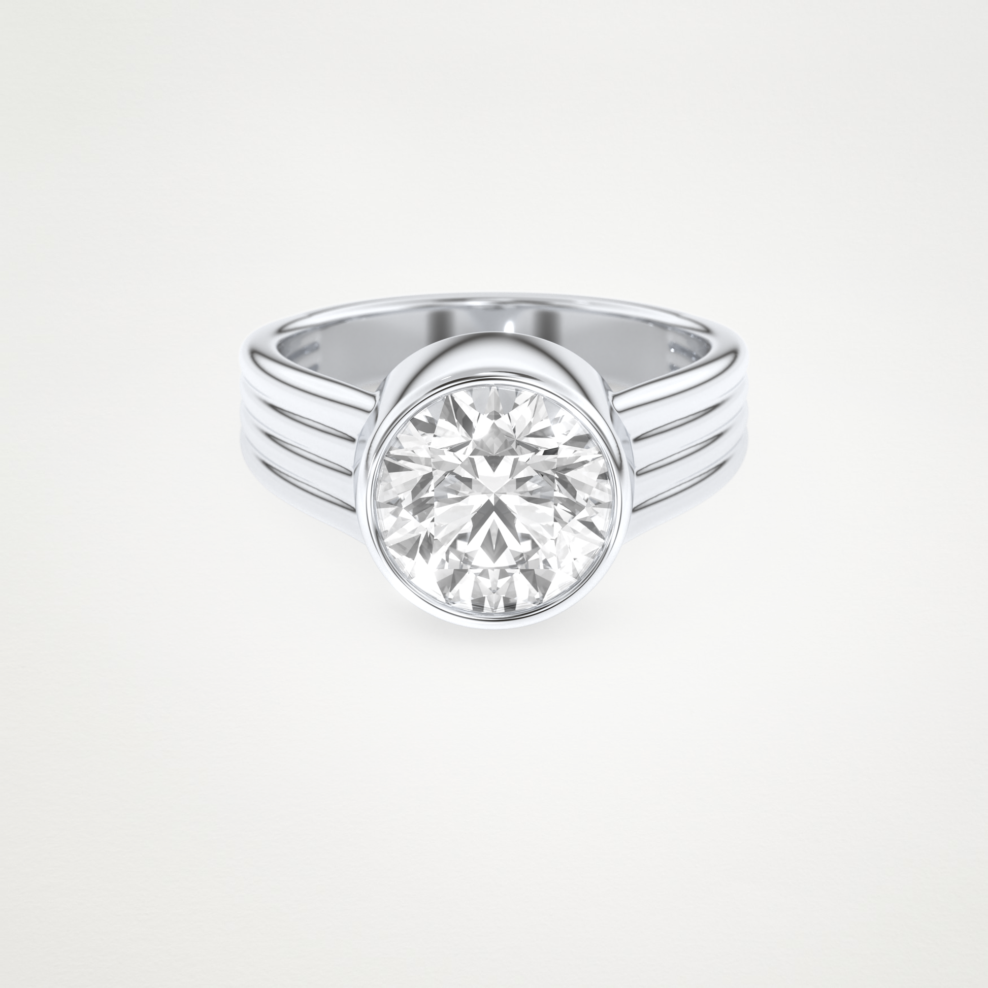 2.50 CT Moissanite Round Engagement Ring – Inspired by Emma Roberts 1
