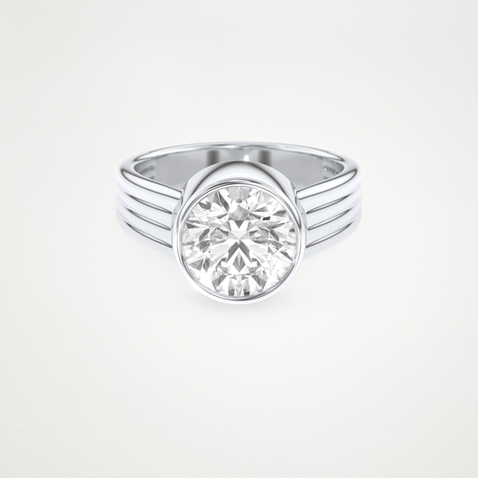2.50 CT Moissanite Round Engagement Ring – Inspired by Emma Roberts 1