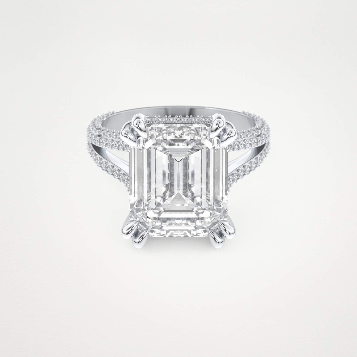 7 CT Moissanite Emerald Engagement Ring – Inspired by Beyoncé 1