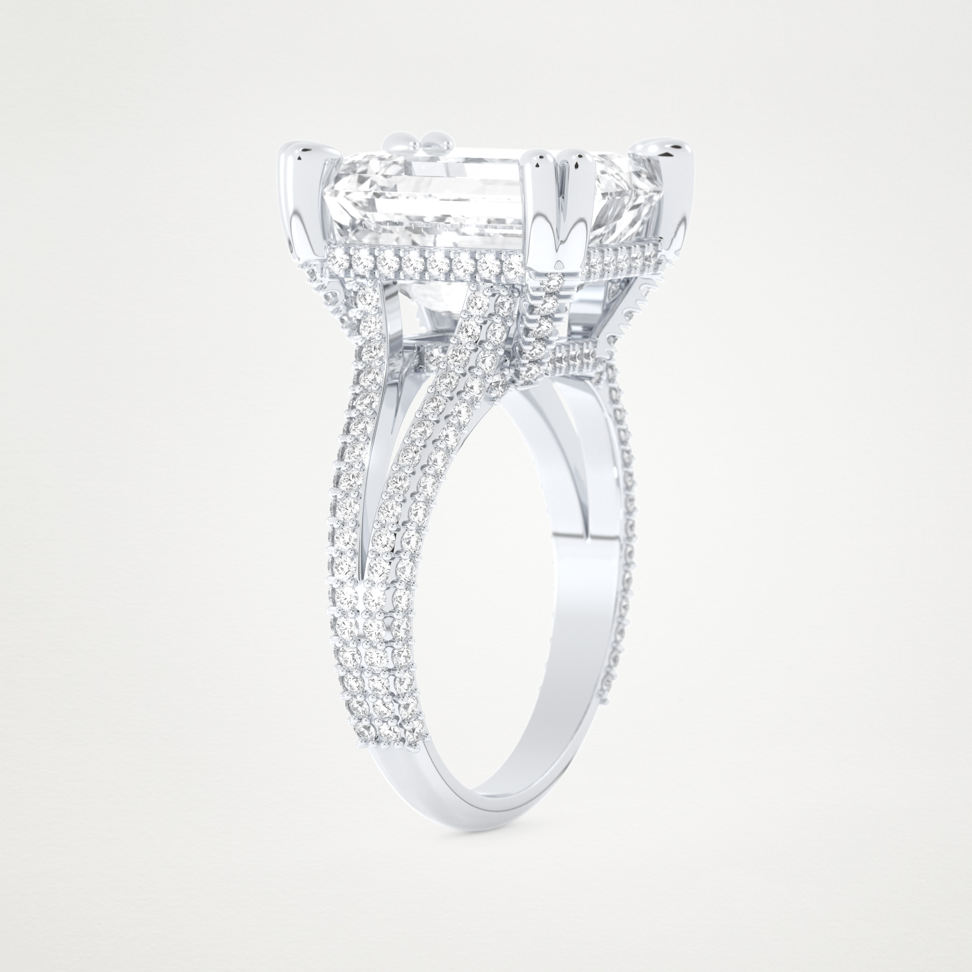 7 CT Moissanite Emerald Engagement Ring – Inspired by Beyoncé 4