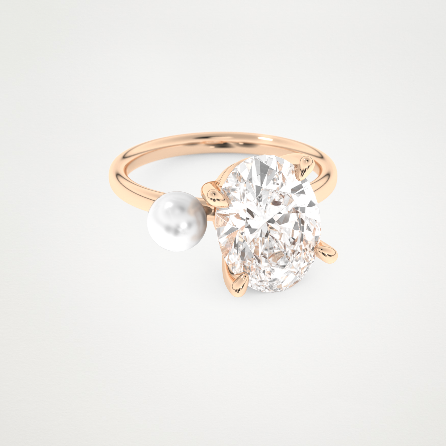 4 CT Moissanite Oval & Pearl Engagement Ring – Inspired by Ariana Grande 13
