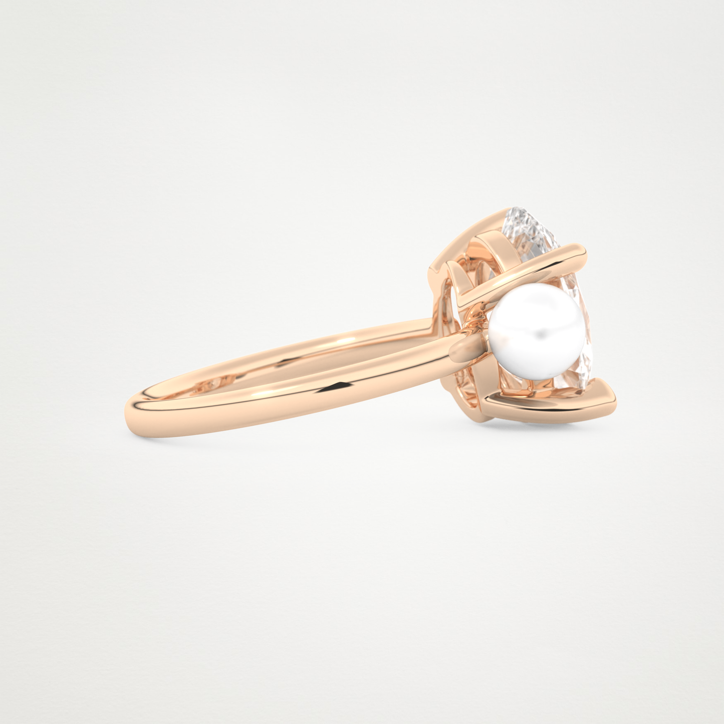 4 CT Moissanite Oval & Pearl Engagement Ring – Inspired by Ariana Grande 14