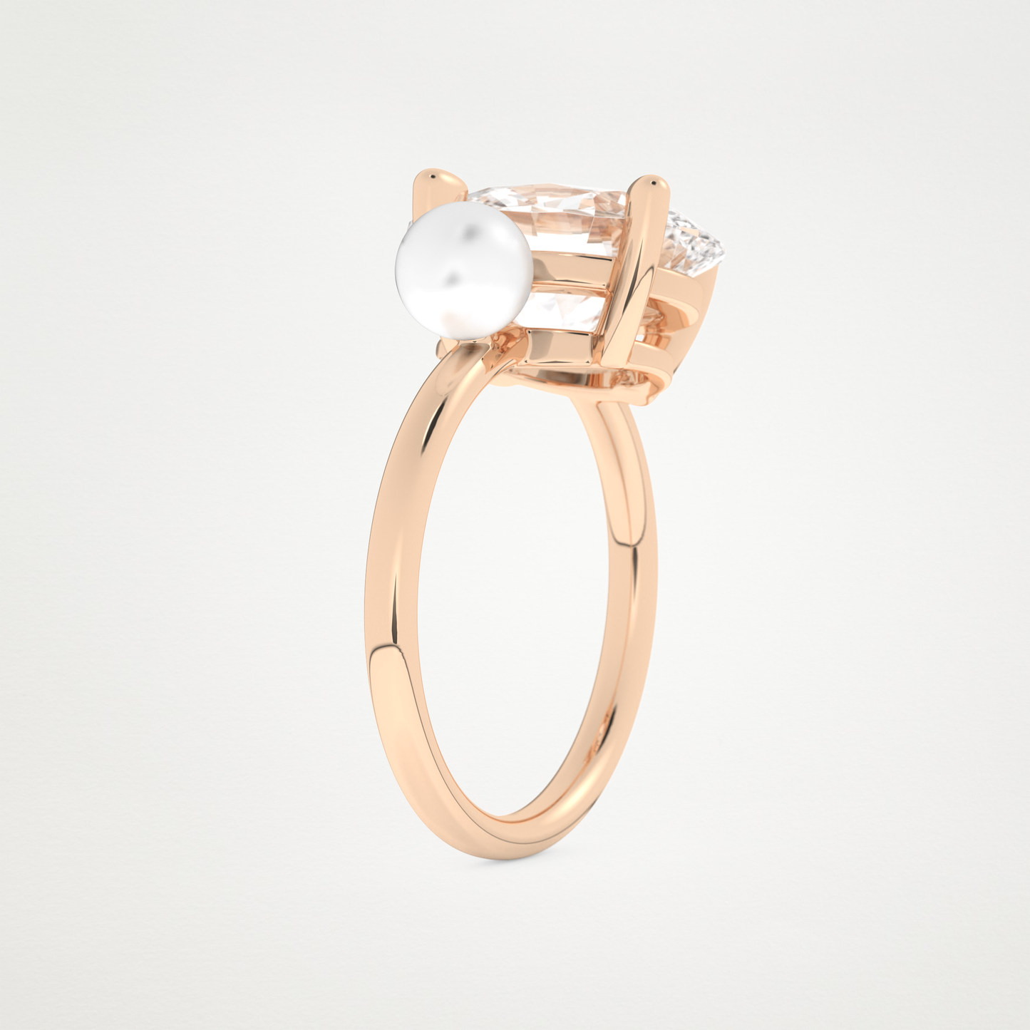 4 CT Moissanite Oval & Pearl Engagement Ring – Inspired by Ariana Grande 16