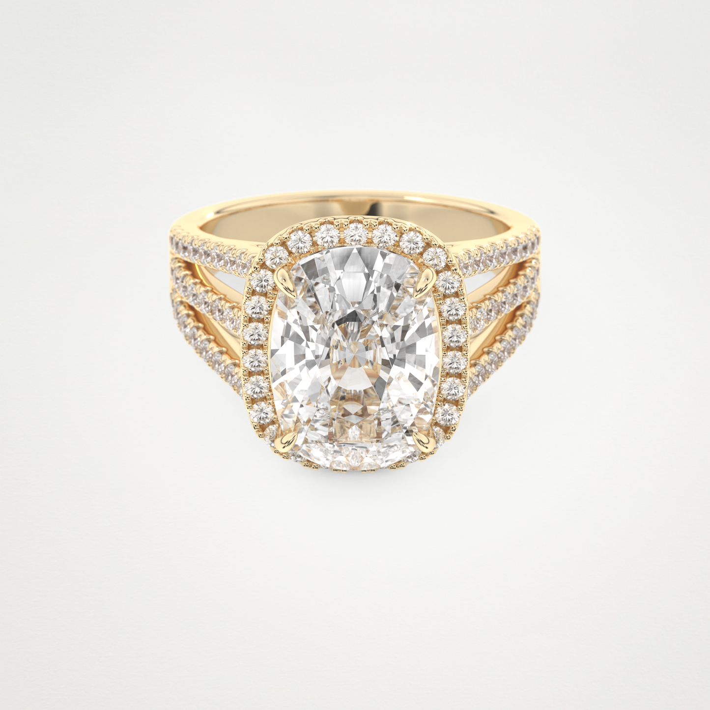 3.70 CT Moissanite Cushion Engagement Ring – Inspired by Gabbriette Bechtel 7