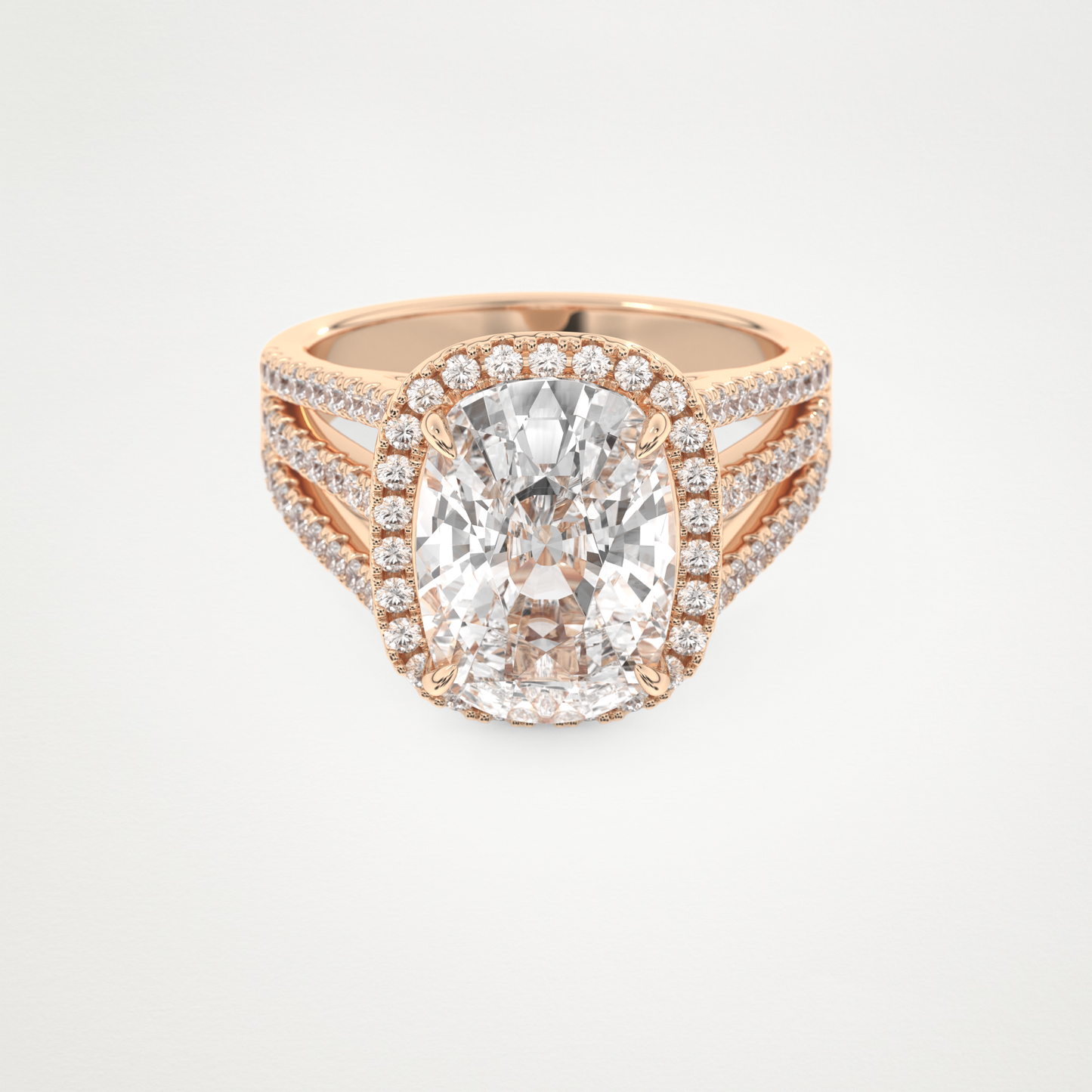 3.70 CT Moissanite Cushion Engagement Ring – Inspired by Gabbriette Bechtel 13