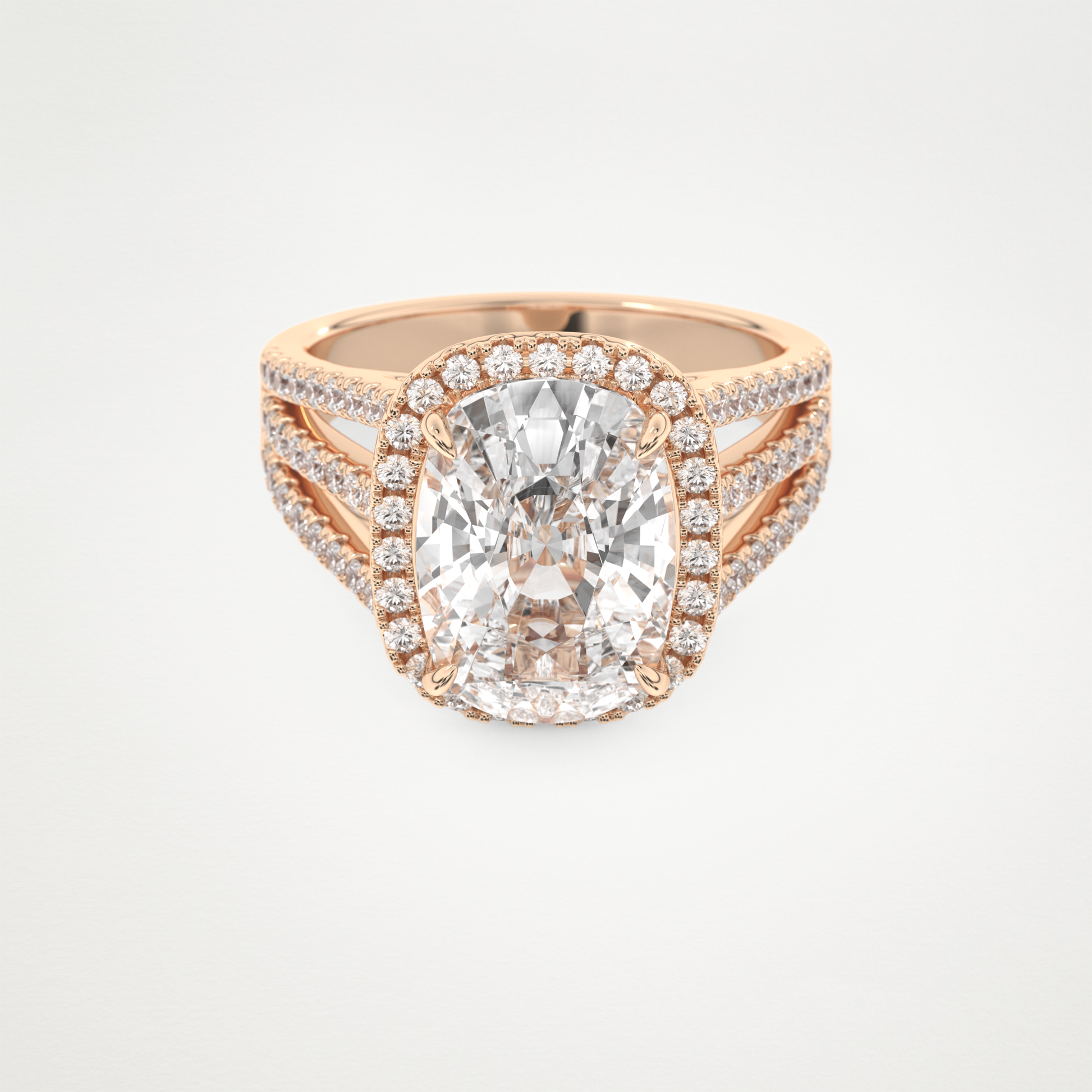 3.70 CT Moissanite Cushion Engagement Ring – Inspired by Gabbriette Bechtel 13