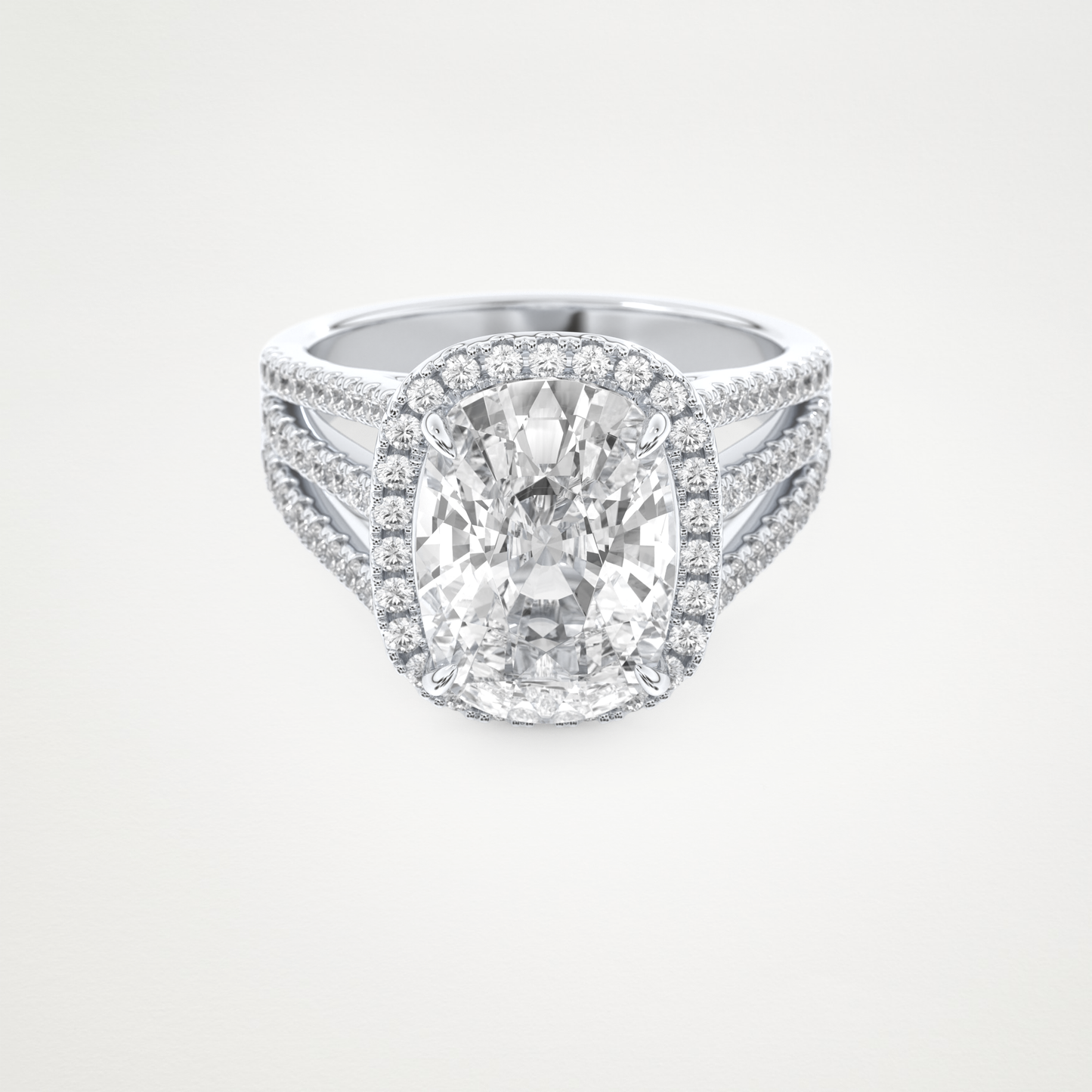 3.70 CT Moissanite Cushion Engagement Ring – Inspired by Gabbriette Bechtel 1