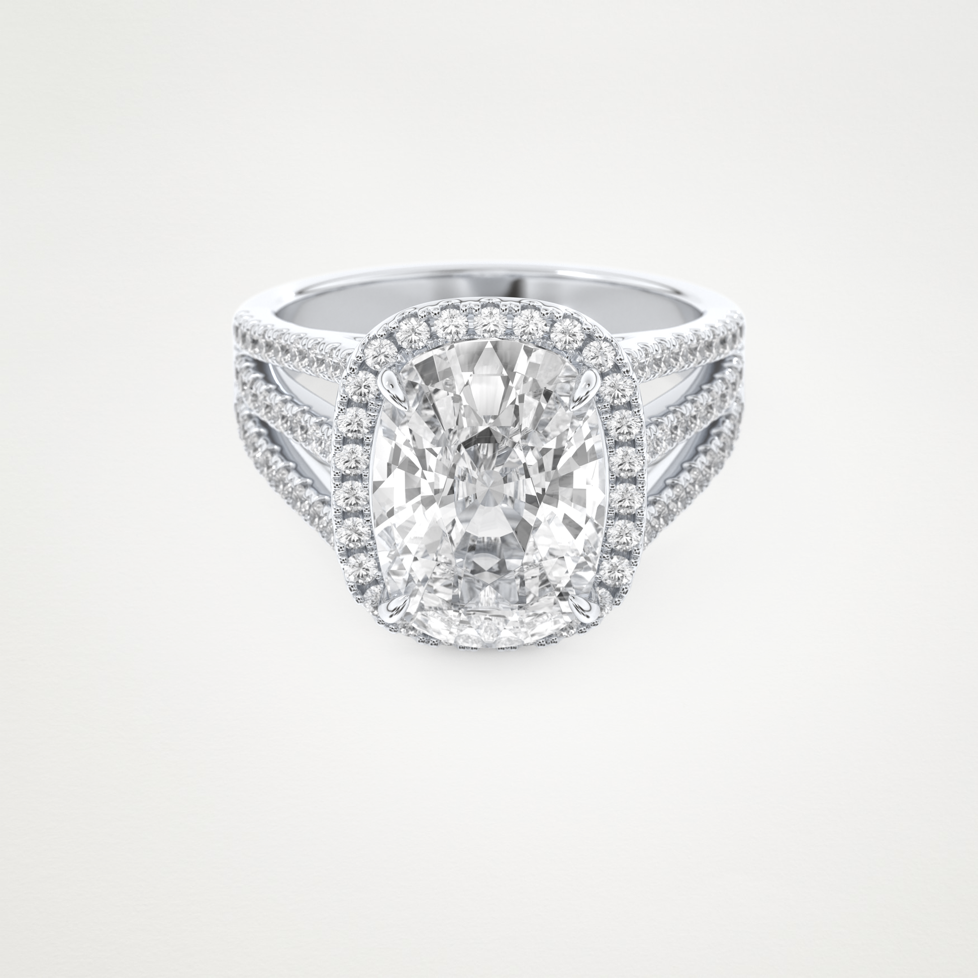 3.70 CT Moissanite Cushion Engagement Ring – Inspired by Gabbriette Bechtel 1