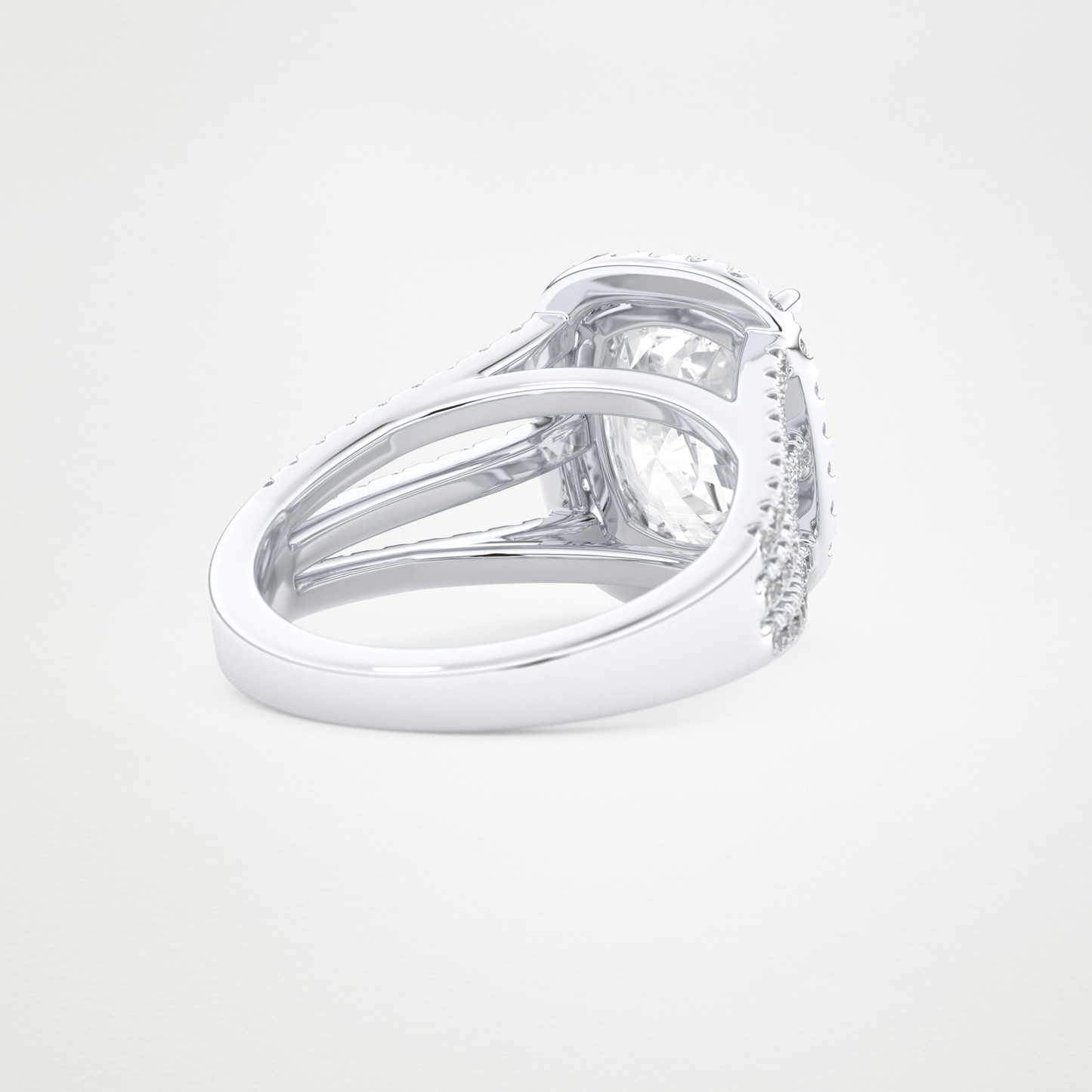 3.70 CT Moissanite Cushion Engagement Ring – Inspired by Gabbriette Bechtel 3