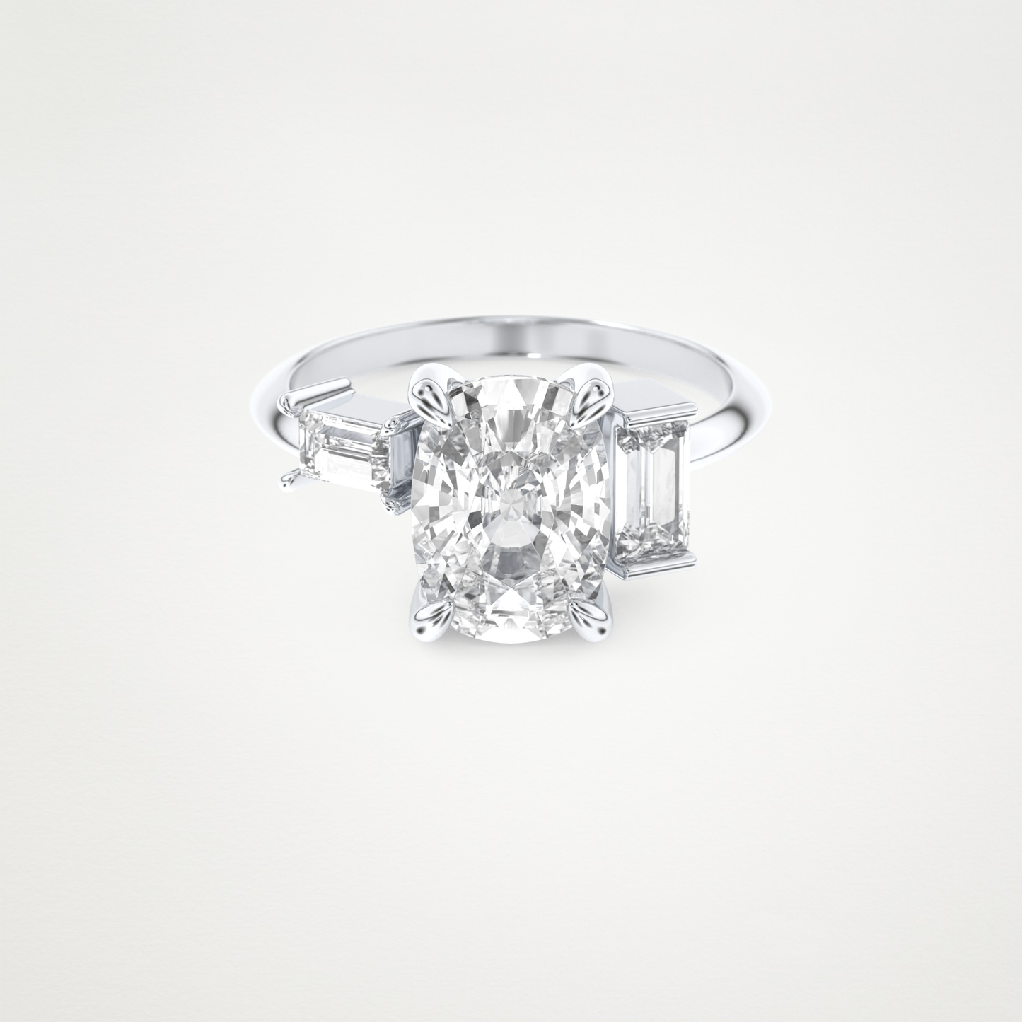 2 CT Moissanite Cushion Engagement Ring – Inspired by Kaley Cuoco 1