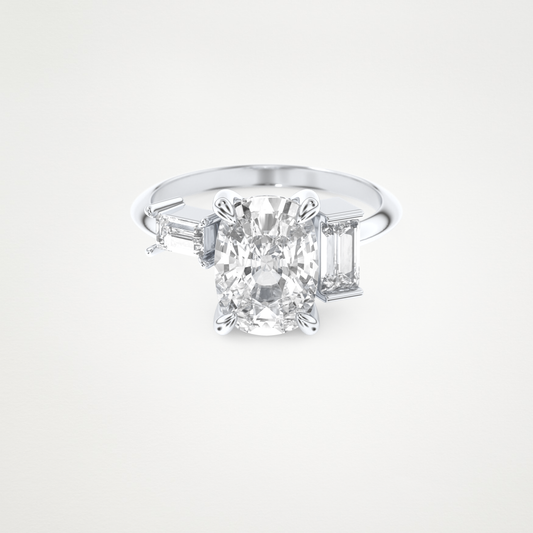 2 CT Moissanite Cushion Engagement Ring – Inspired by Kaley Cuoco 1