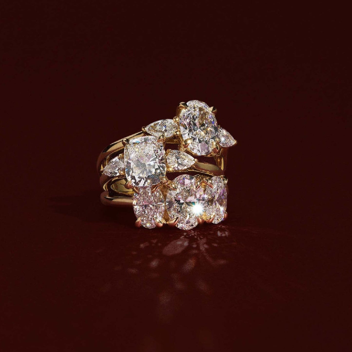 Stunning 1.5-2.5 CT Oval Moissanite Engagement Ring with Three Stone Design