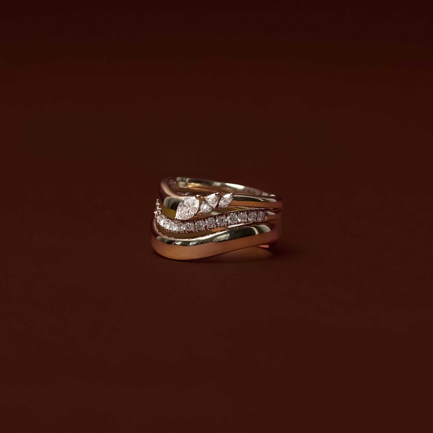 Stunning Contour Ceremonial Wedding Bands