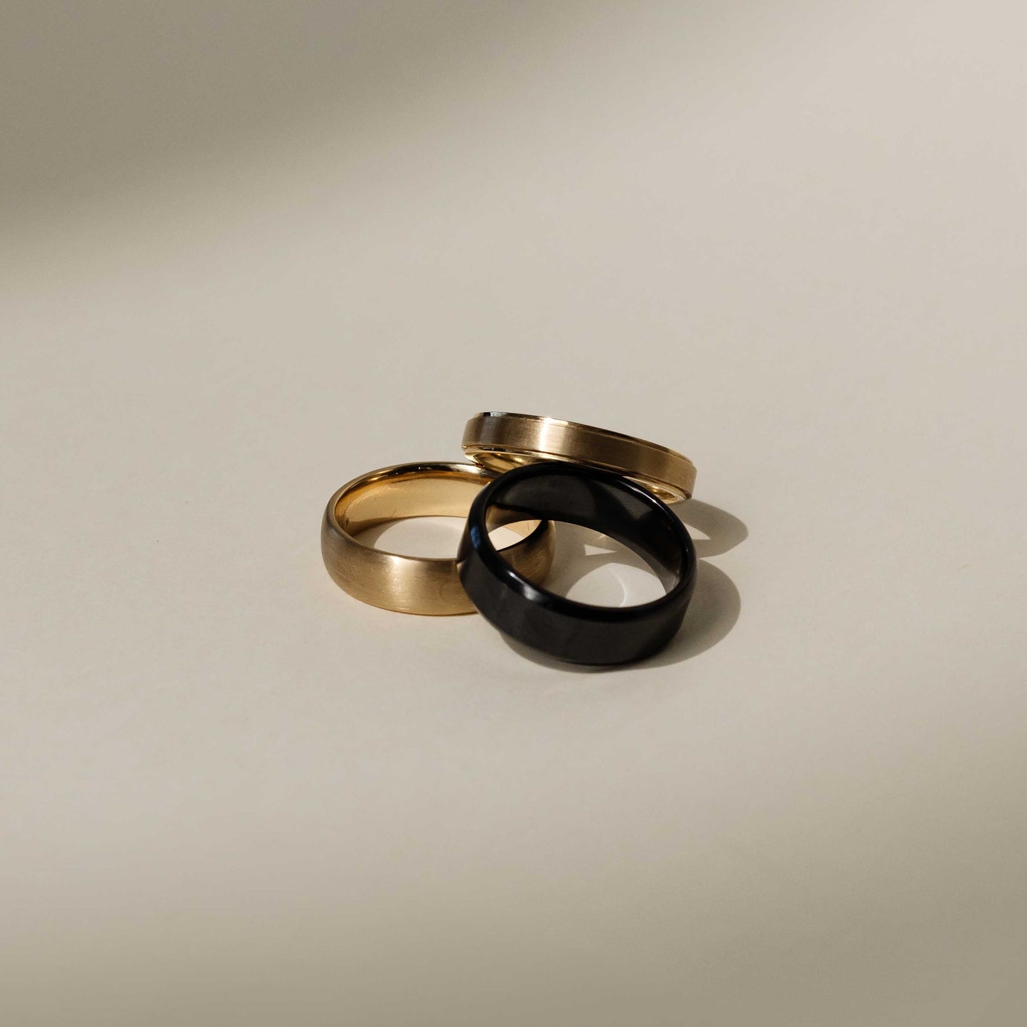 Classic Brushed Finish & Beveled Edge Wedding Band for Men's