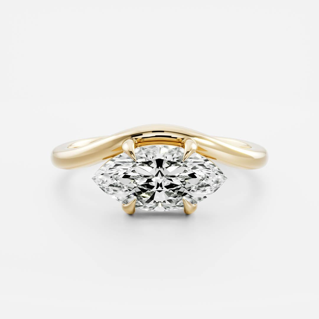 Stunning 1.5-2.5 CT Marquise Moissanite Engagement Ring with Solitaire Design