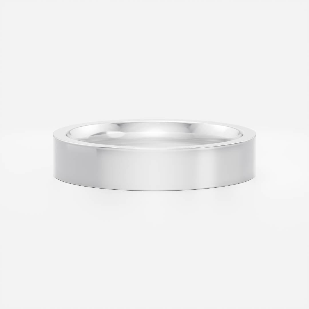Classic 0.10 CT Round Moissanite Single Stone Wedding Band for Men's
