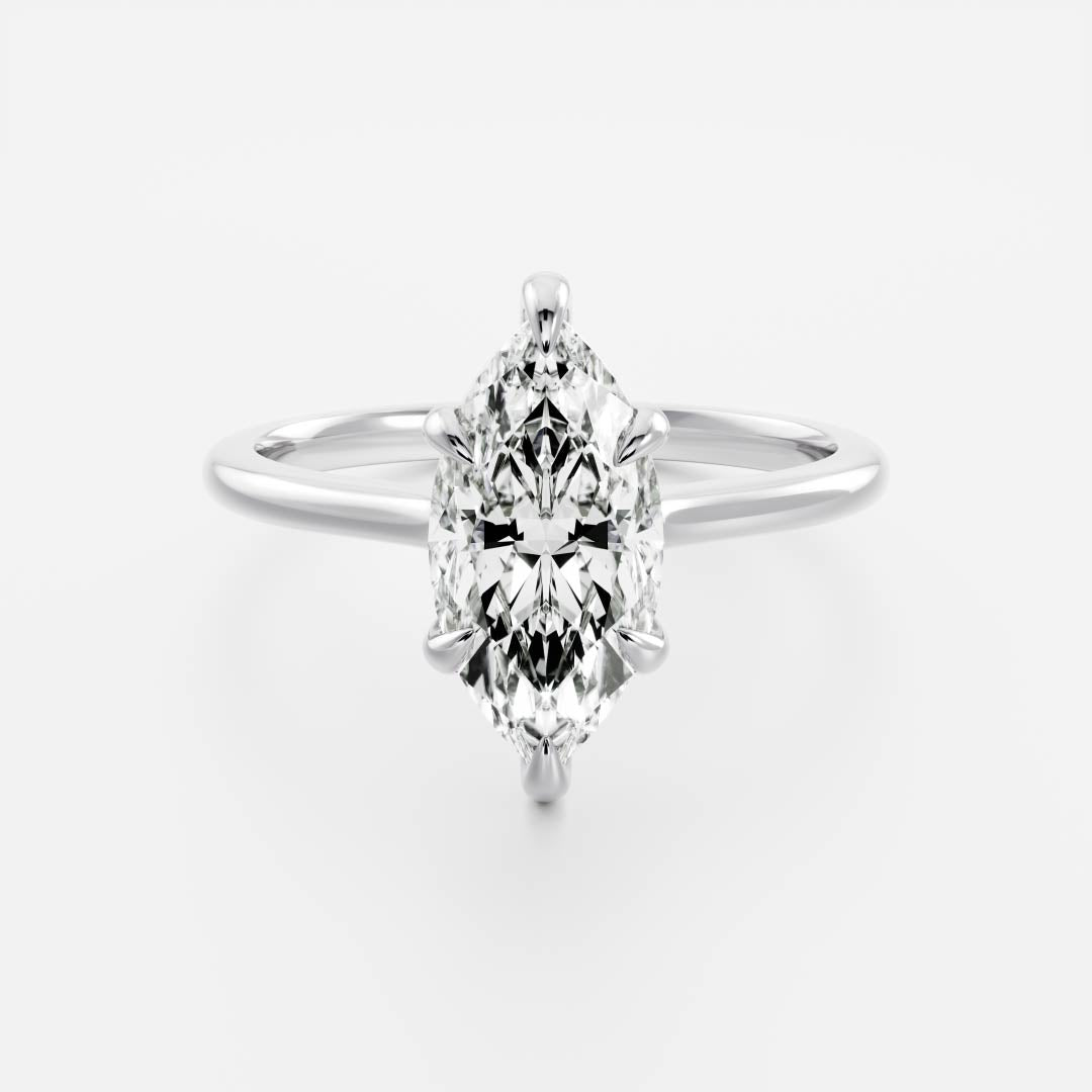 Stunning 1.5-2.5 CT Marquise Moissanite Engagement Ring with Solitaire Design