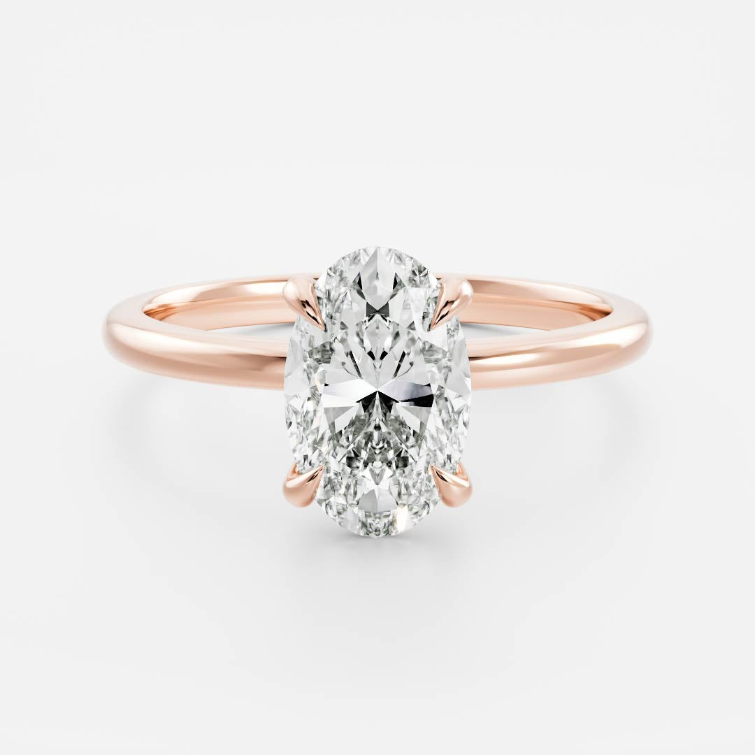 Stunning 2.0-3.0 CT Oval Moissanite Engagement Ring with Solitaire Design