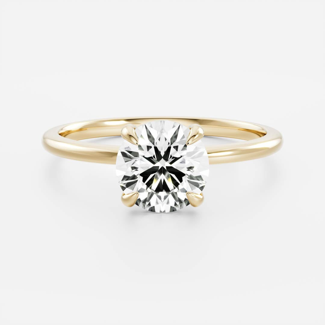 Stunning 1.0-2.0 CT Round Moissanite Engagement Ring with Solitaire Design