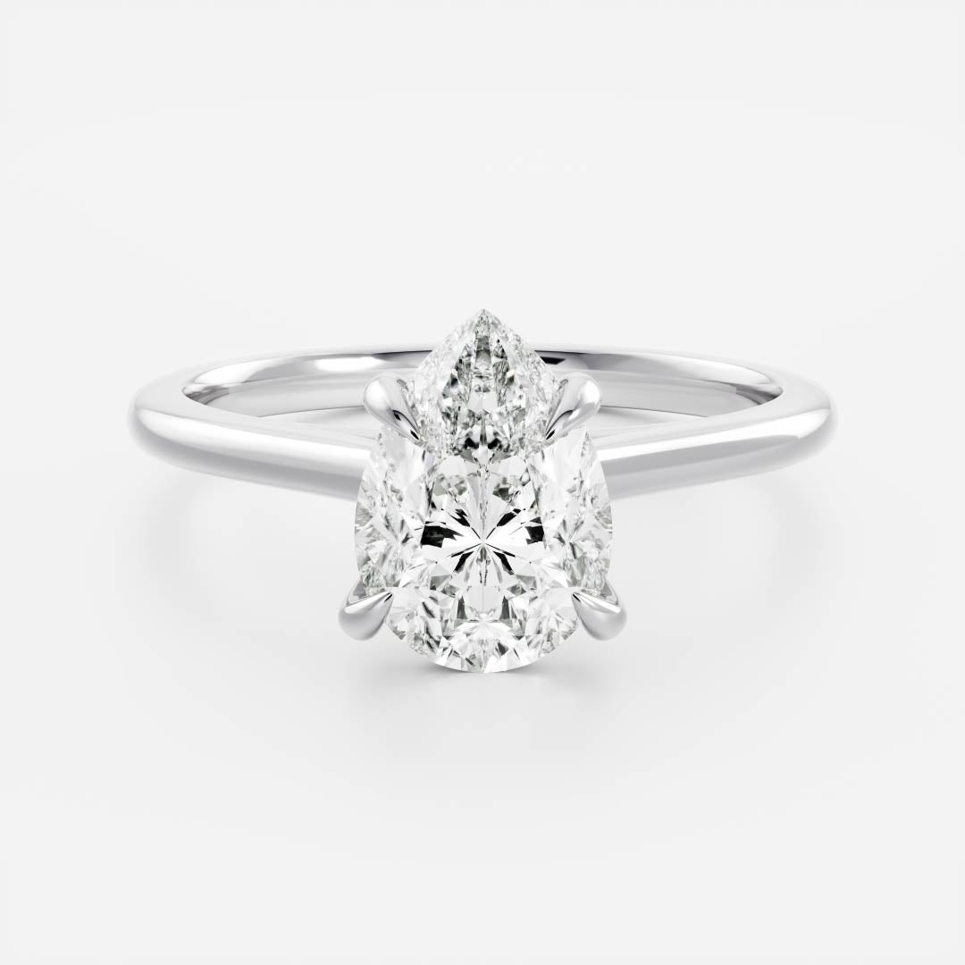 Stunning 1.5-2.5 CT Pear Moissanite Engagement Ring with Solitaire Design