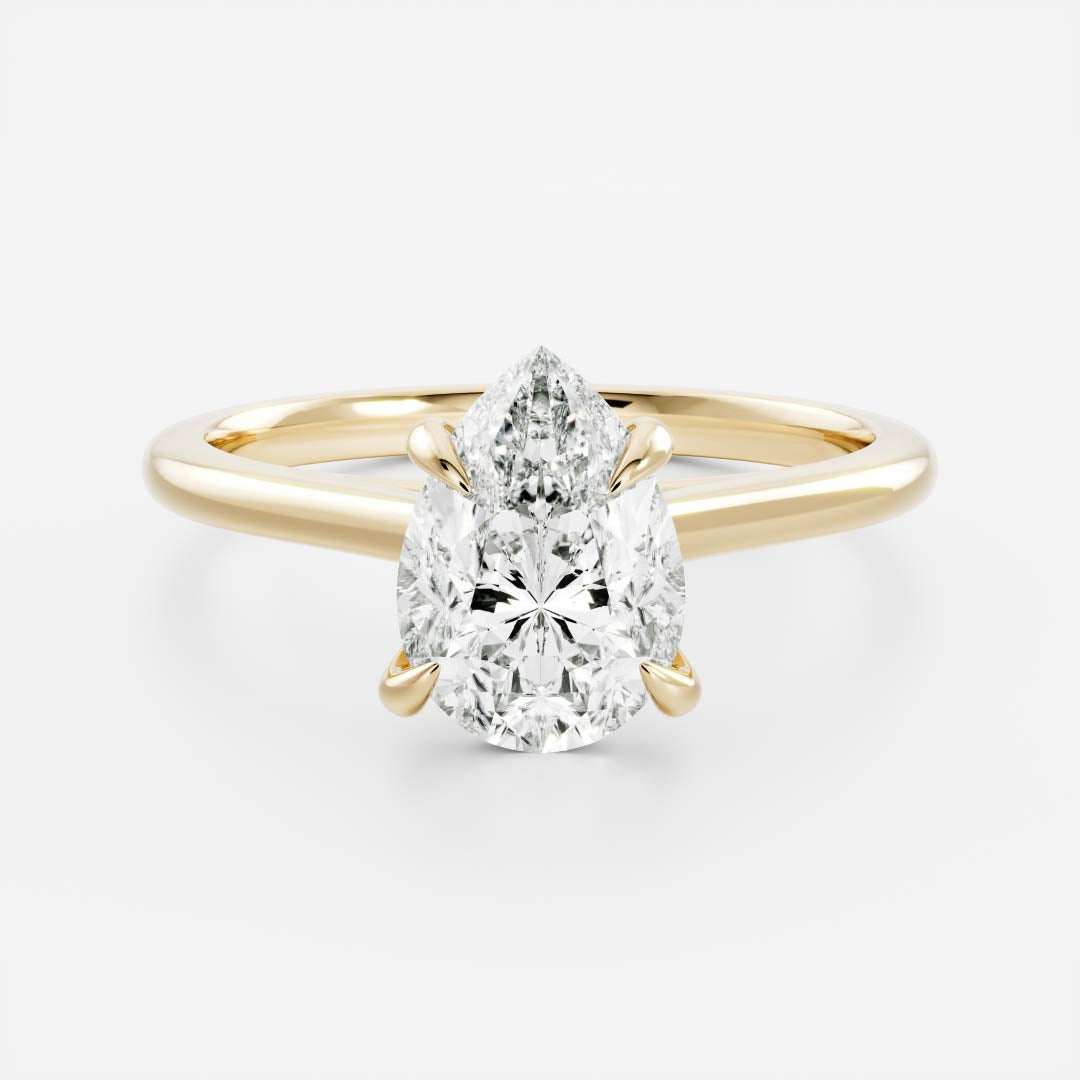 Stunning 1.5-2.5 CT Pear Moissanite Engagement Ring with Solitaire Design