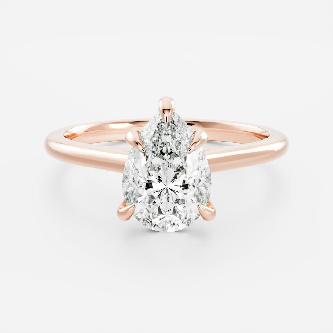 Stunning 1.5-2.5 CT Pear Moissanite Engagement Ring with Solitaire Design