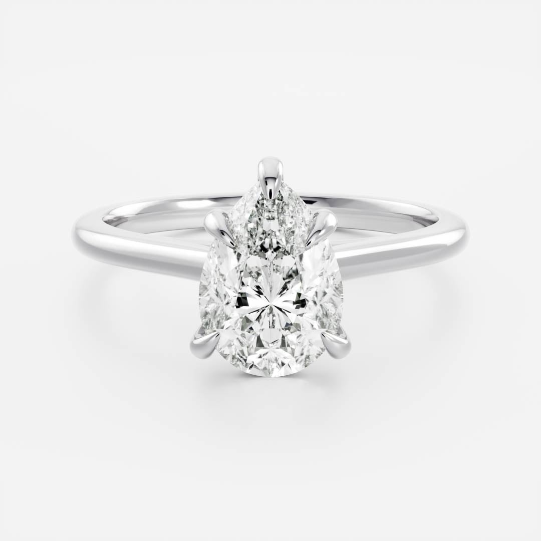 Stunning 1.5-2.5 CT Pear Moissanite Engagement Ring with Solitaire Design