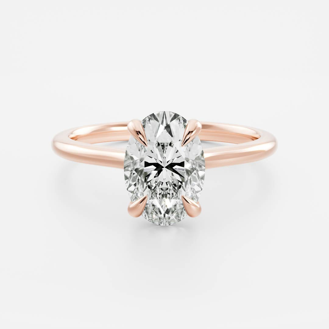 Stunning 2.0-3.0 CT Oval Moissanite Engagement Ring with Solitaire Design
