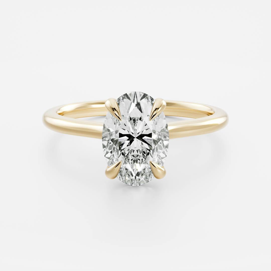 Stunning 2.0-3.0 CT Oval Moissanite Engagement Ring with Solitaire Design