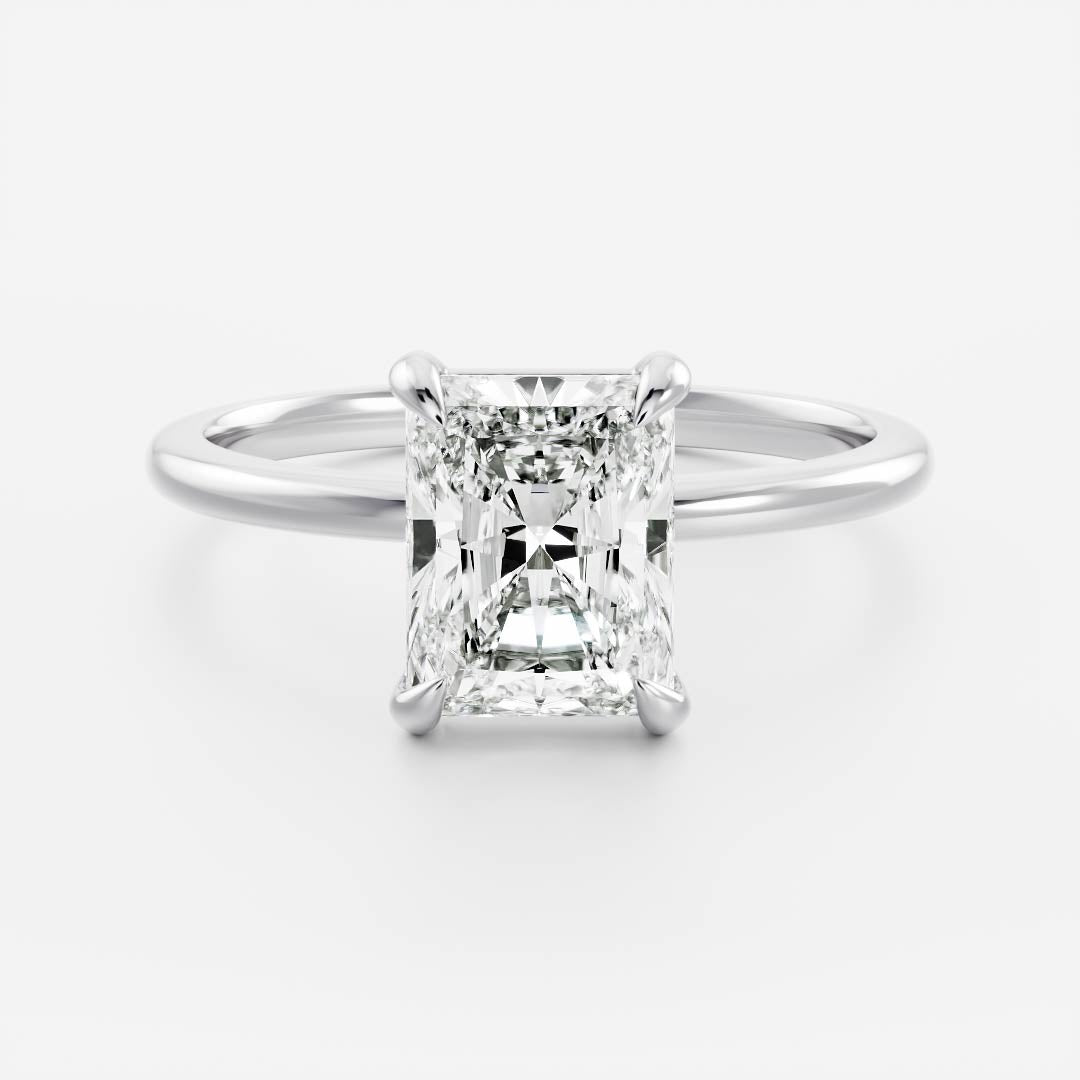 Stunning 2.0-3.0 CT Radiant Moissanite Engagement Ring with Solitaire Design