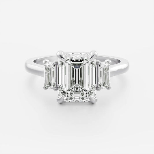 Marquise Cut Cluster Styled Lab Grown Diamond Engagement Ring