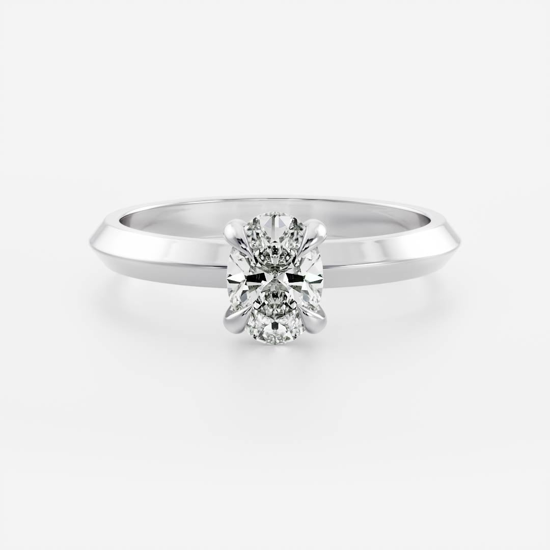 Stunning 1.0-2.0 CT Oval Moissanite Engagement Ring with Solitaire Design