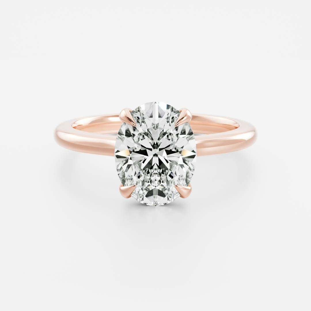 Stunning 1.5-2.5 CT Oval Moissanite Engagement Ring with Solitaire Design