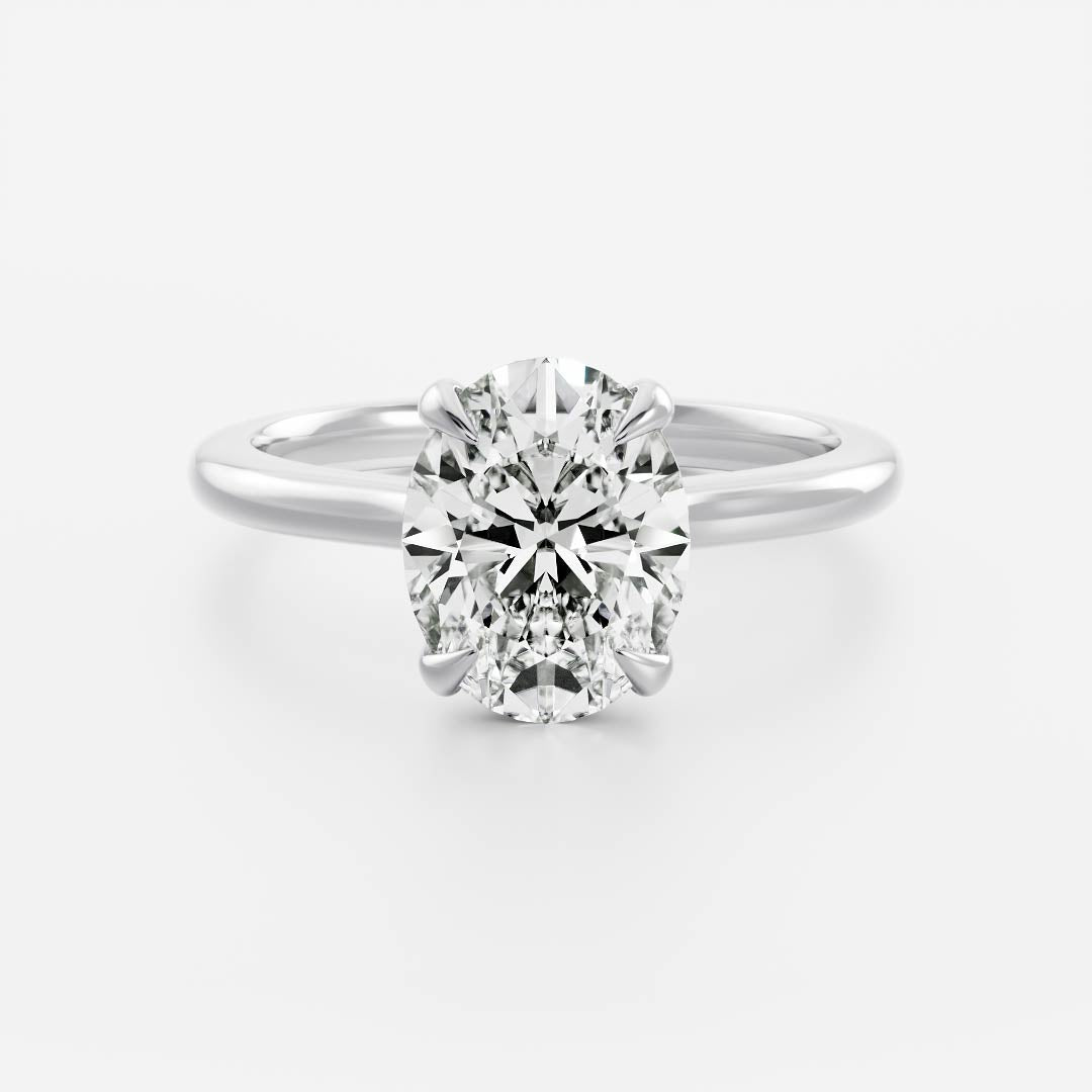 Stunning 1.5-2.5 CT Oval Moissanite Engagement Ring with Solitaire Design