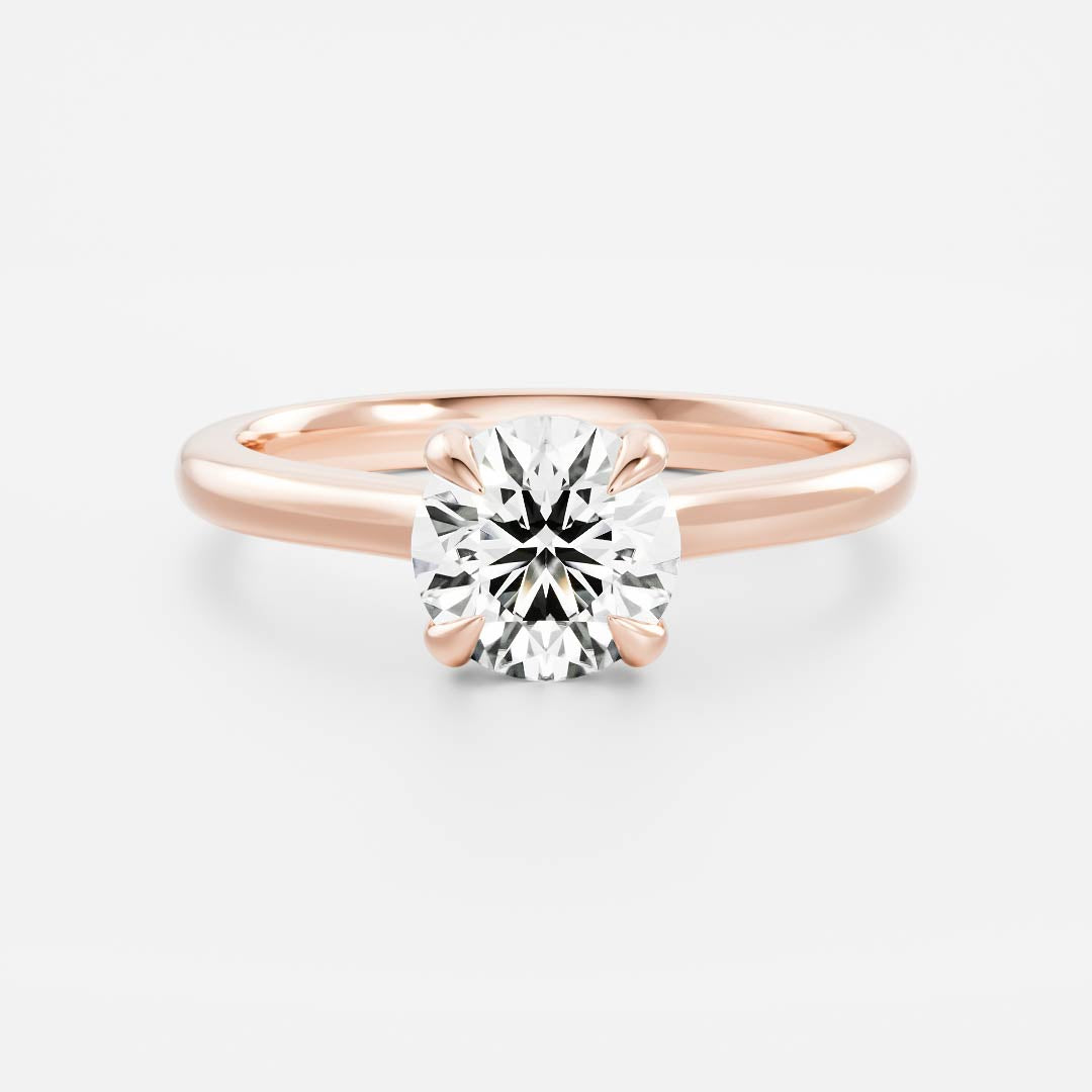 Stunning 0.5-1.5 CT Round Moissanite Engagement Ring With Solitaire Design
