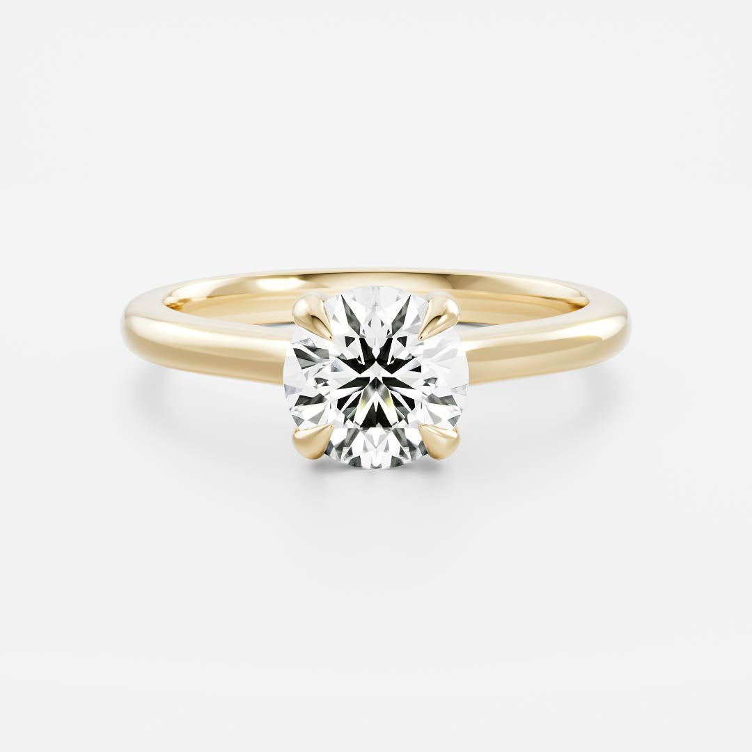 Stunning 0.5-1.5 CT Round Moissanite Engagement Ring With Solitaire Design