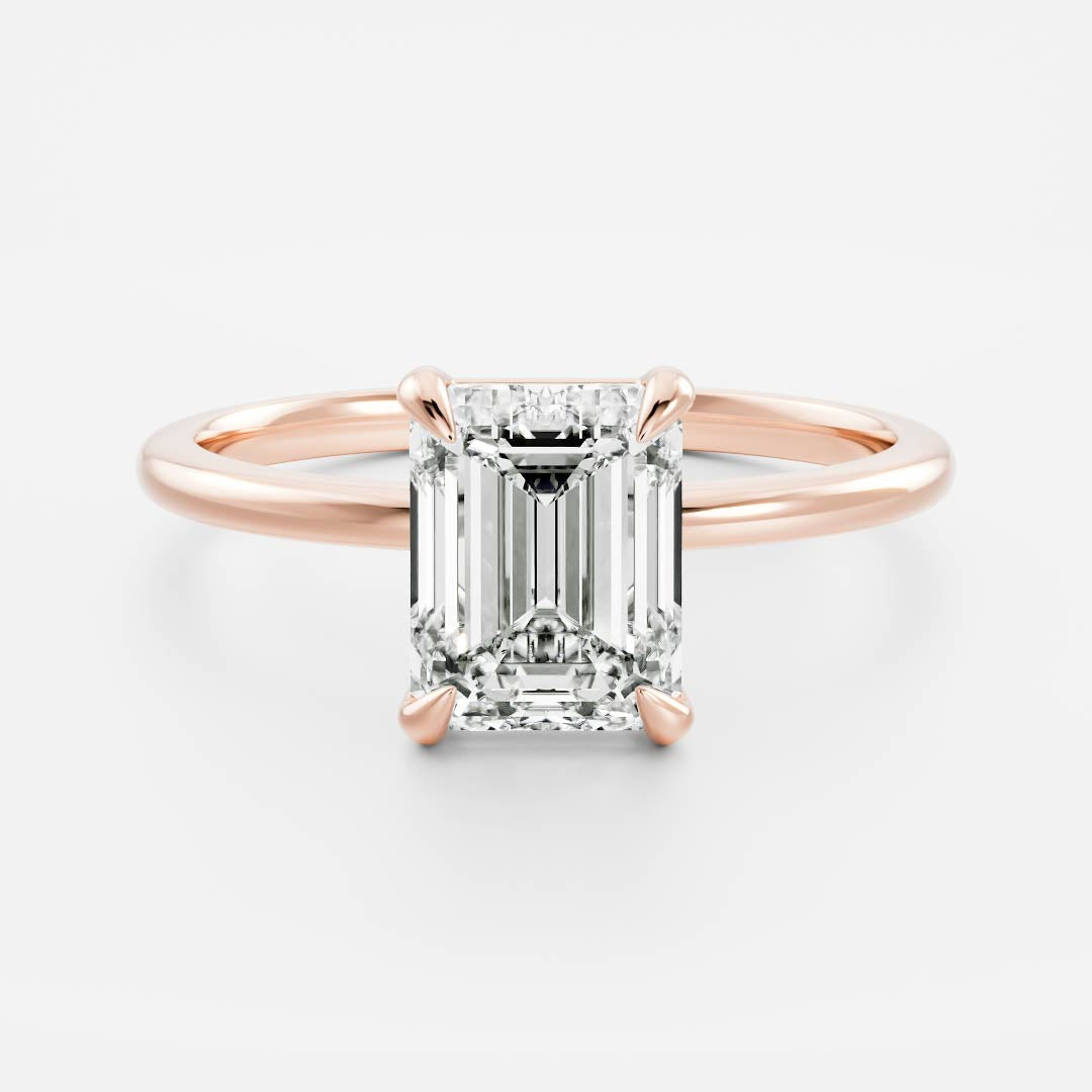 Stunning 1.5-2.5 CT Emerald Moissanite Engagement Ring with Solitaire Design