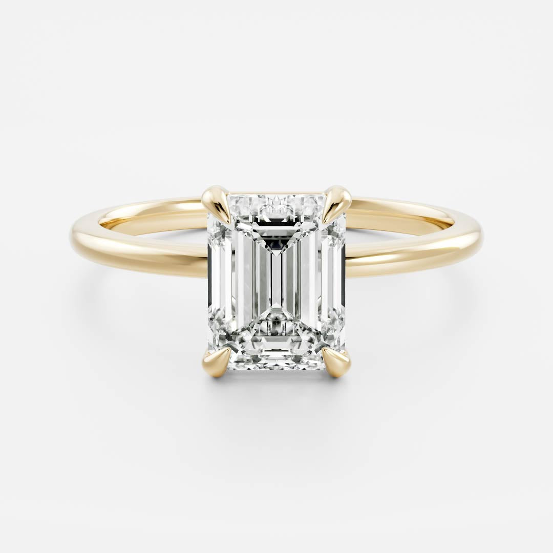 Stunning 1.5-2.5 CT Emerald Moissanite Engagement Ring with Solitaire Design