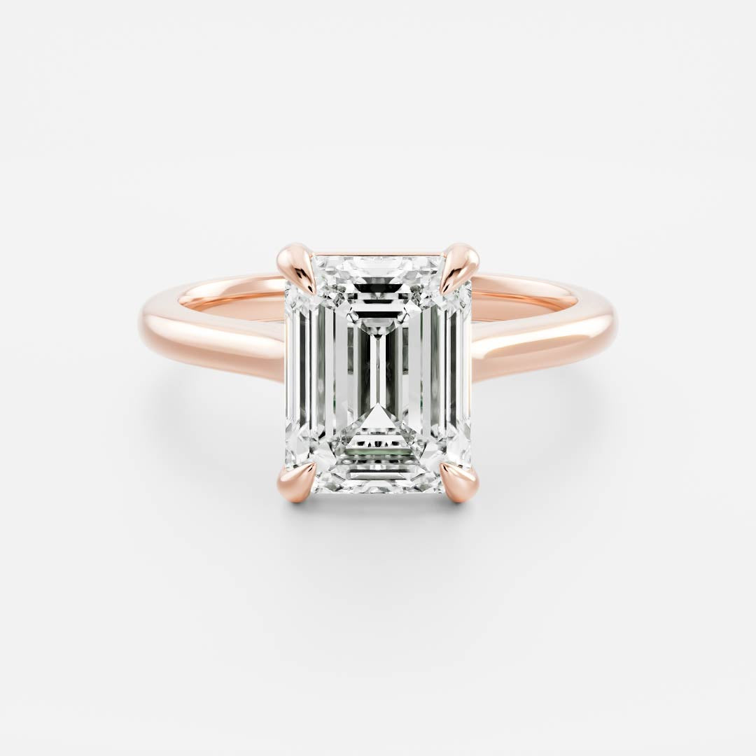 Stunning 2.0-3.0 CT Emerald Moissanite Engagement Ring with Solitaire Design