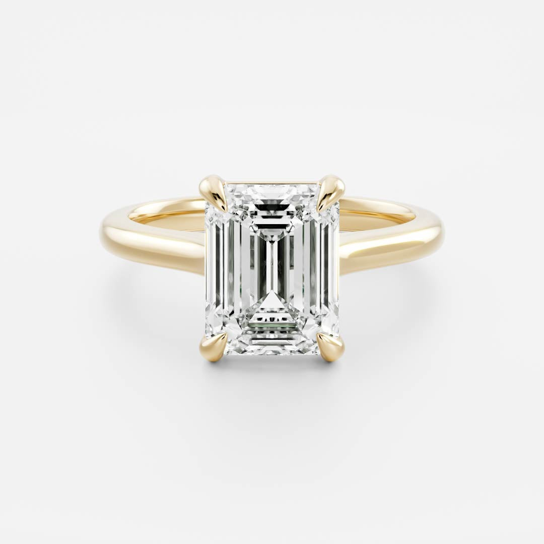 Stunning 2.0-3.0 CT Emerald Moissanite Engagement Ring with Solitaire Design
