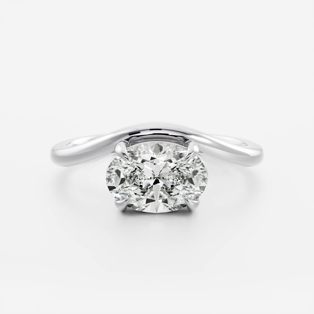 Stunning 1.5-2.5 CT Oval Moissanite Engagement Ring with Solitaire Design