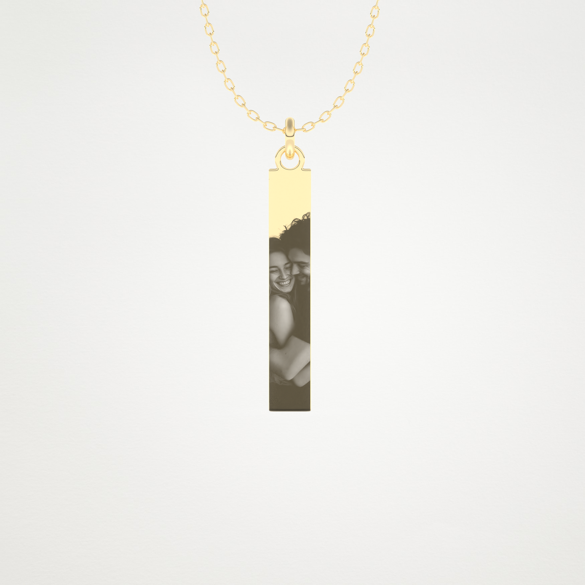 Custom Photo Printed Pendant Necklace – 14K/18K Gold & 925 Silver 6