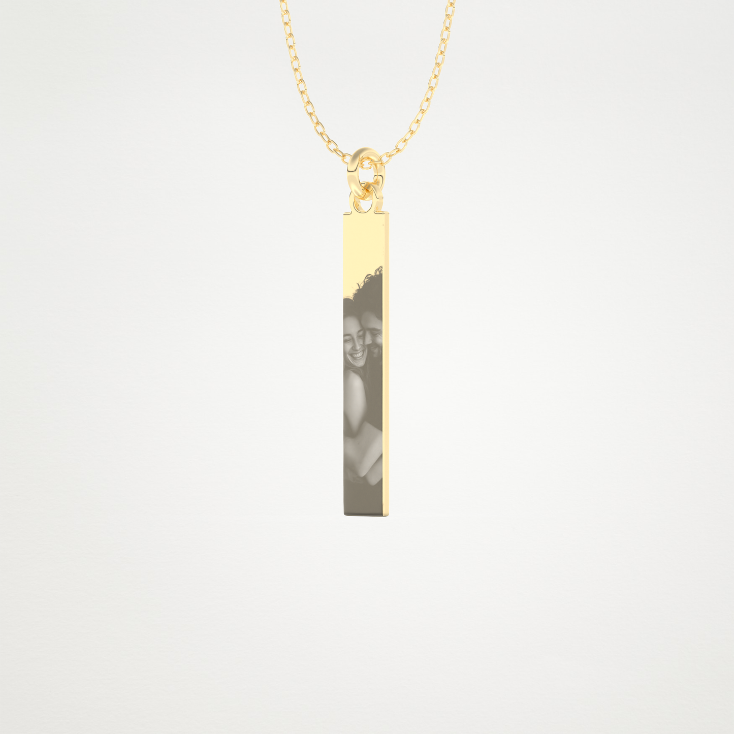 Custom Photo Printed Pendant Necklace – 14K/18K Gold & 925 Silver 7