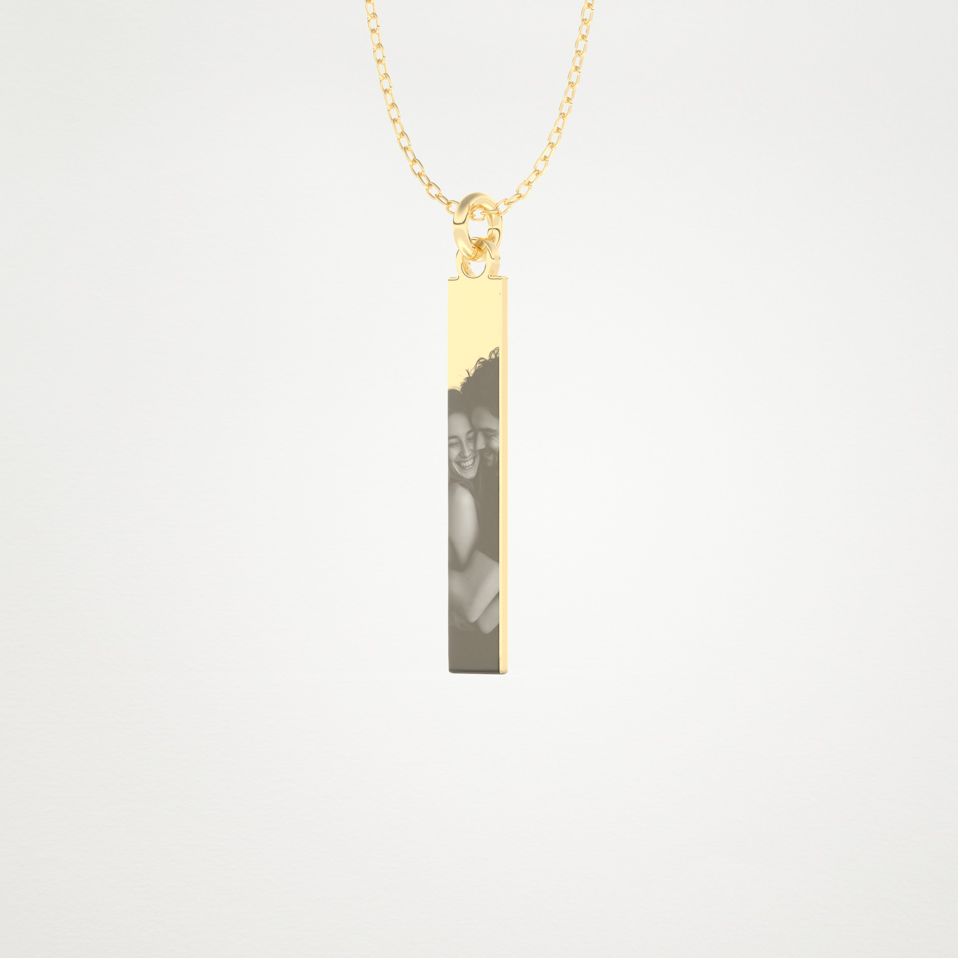 Custom Photo Printed Pendant Necklace – 14K/18K Gold & 925 Silver 7